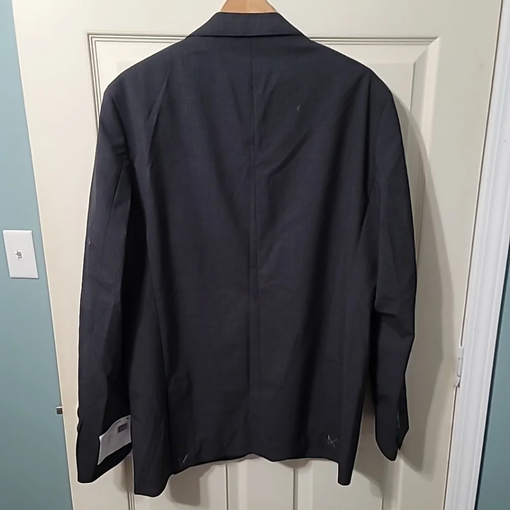 Cole Haan Men's Wool Blend Slim‎ Fit Stretch Sports Coat Charcoal 44L NWT $495